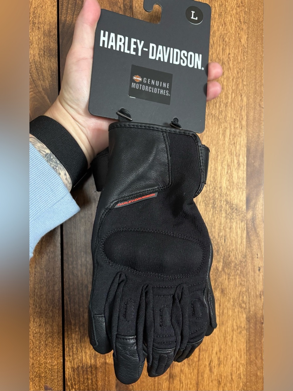 NWT Harley Davidson Brawler full finger motorcycle gloves women size large